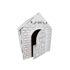 Karton Çocuk Boyama Evi 70x90x90 Cm