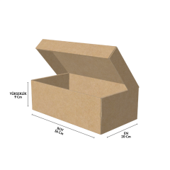 20x36x9 Cm Kendinden Kapaklı Ayakkabı Kutusu