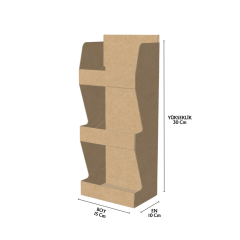 10x15x30 Cm Karton Üç Katlı Dergilik Stand