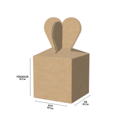 10x10x10 Cm Karton Kalpli Hediye Kutusu