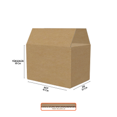 21x41x18 Cm Tek Oluklu A Box Taşıma Kolisi