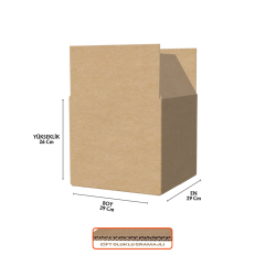 29x29x26 Cm Çift Oluklu Gramajlı Baskılı A Box Taşıma Kolisi